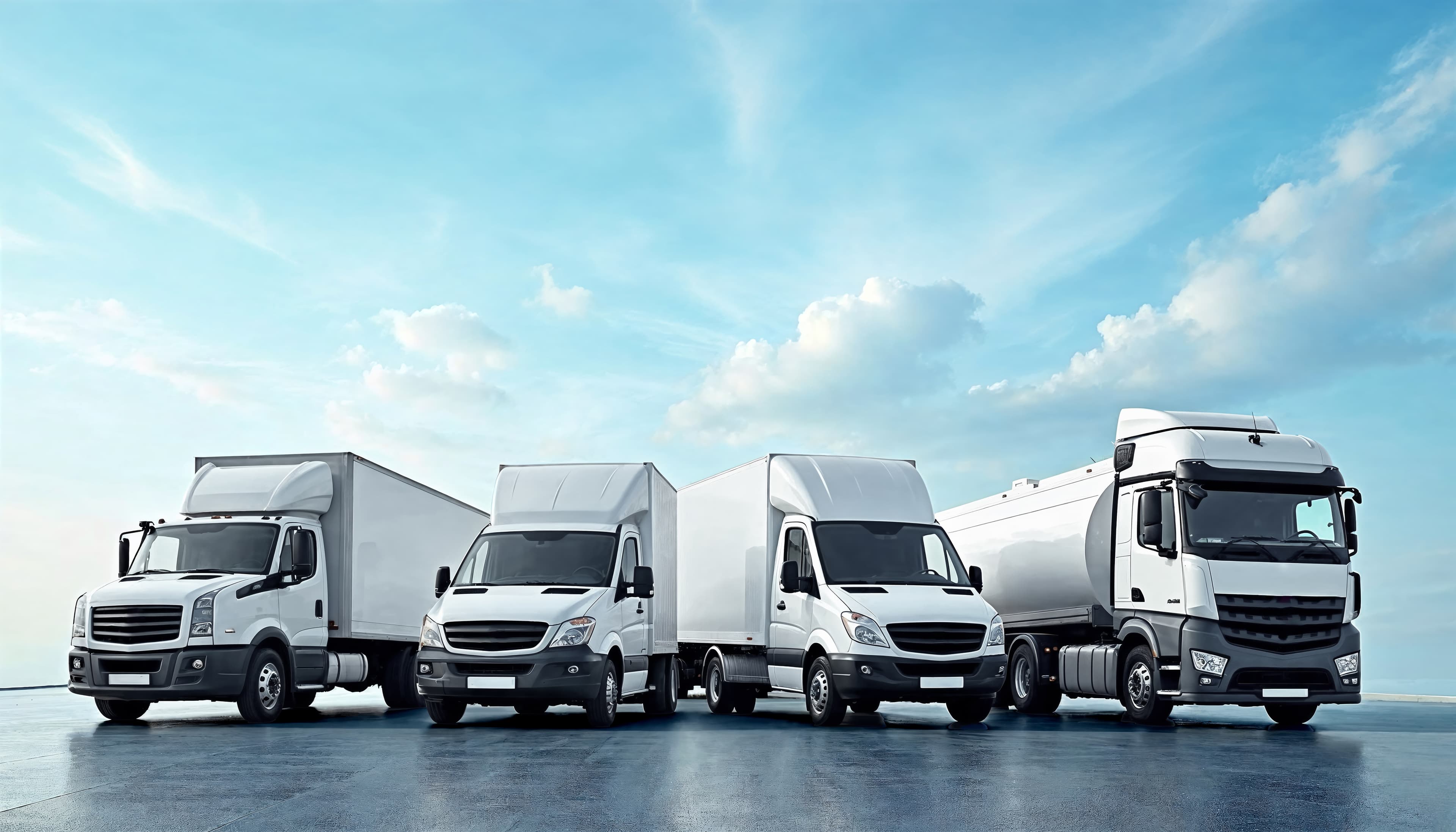 Fleet of commercial delivery vehicles